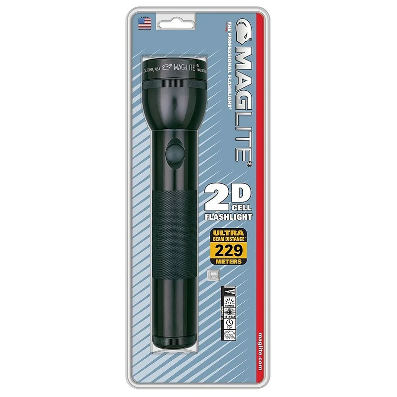 Maglite 2D Cell Flashlight, Black (S2D016)