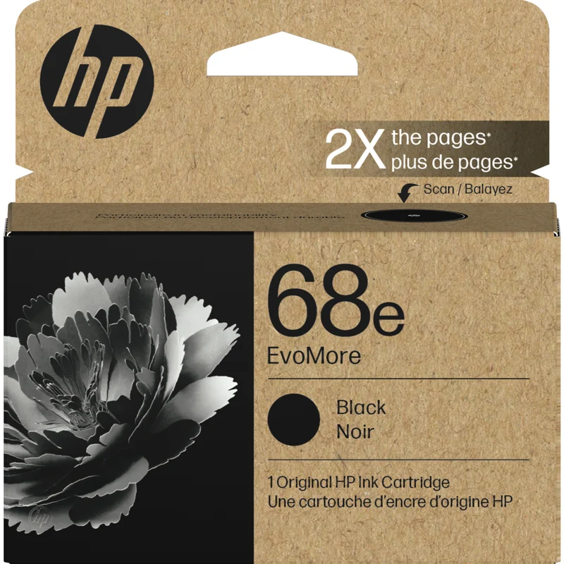 HP 68e EvoMore Original Ink Cartridge - High Yield - Black