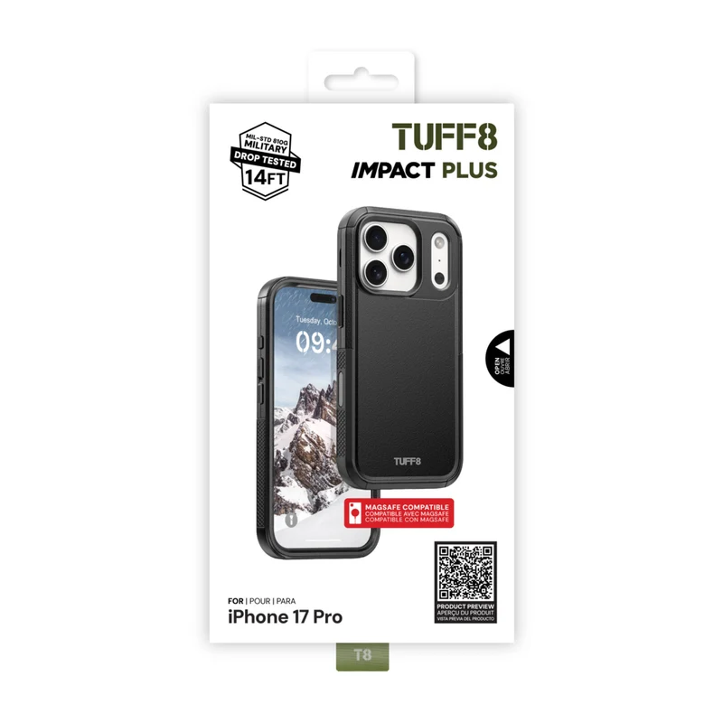 TUFF8 - Étui Impact+ Triple Couche iPhone 17 Pro