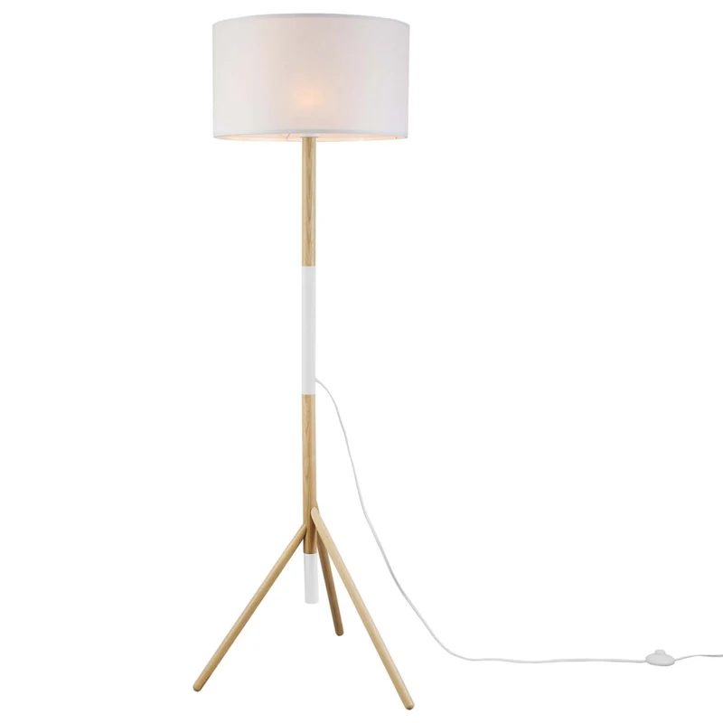 Modway Natalie Tripod Floor Lamp - White Natural