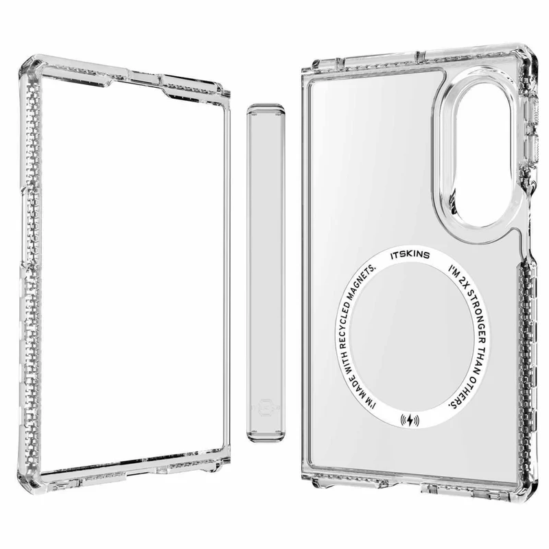 ITSKINS Hybrid_R Hinge Clear with Magnets Case - Galaxy Z Fold 8 - Clear