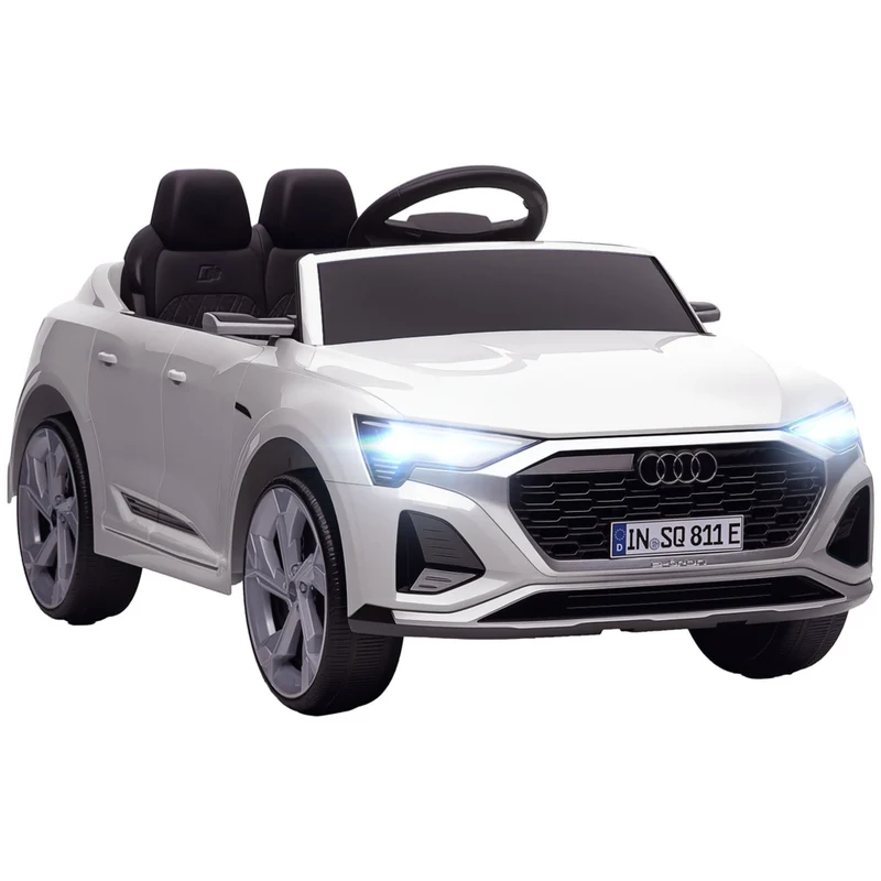 Qaba 12V Audi Q8 Licensed Electric RC Car for Kids - White