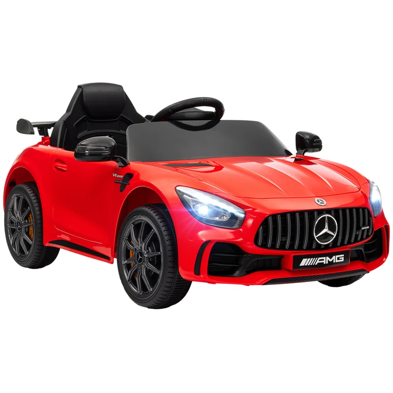 Qaba - Voiture RC électrique pour enfants sous licence Mercedes-Benz 12V - rouge