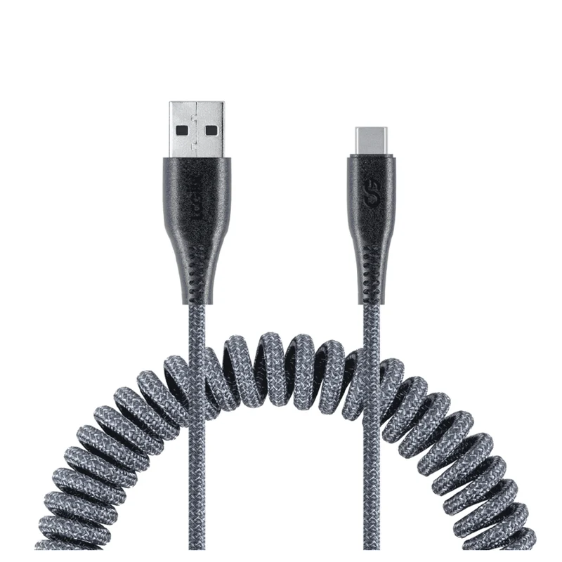 LOGiiX Piston Connect Coil USB-A to USB-C - Grey
