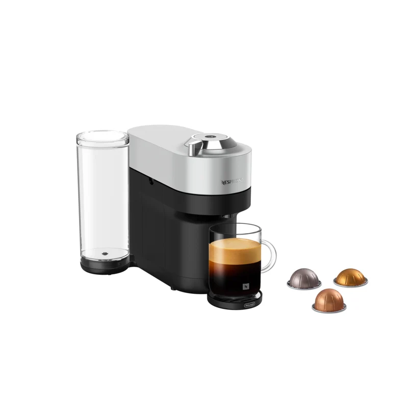 Nespresso - Machine à Café et Espresso Vertuo Pop+ Deluxe par De’Longhi - Argent