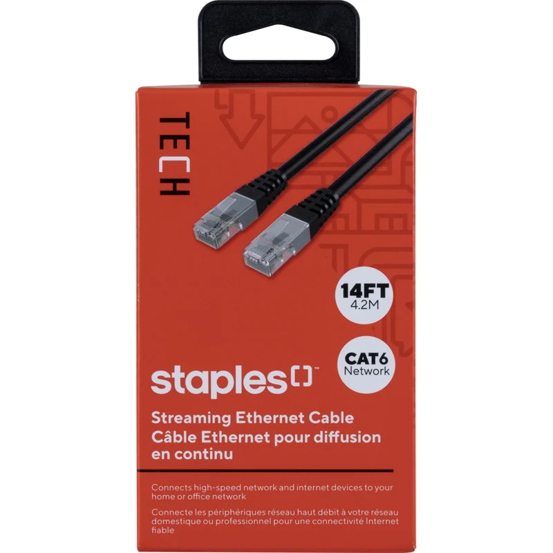 Staples CAT 6 Network Cable - 14 ft