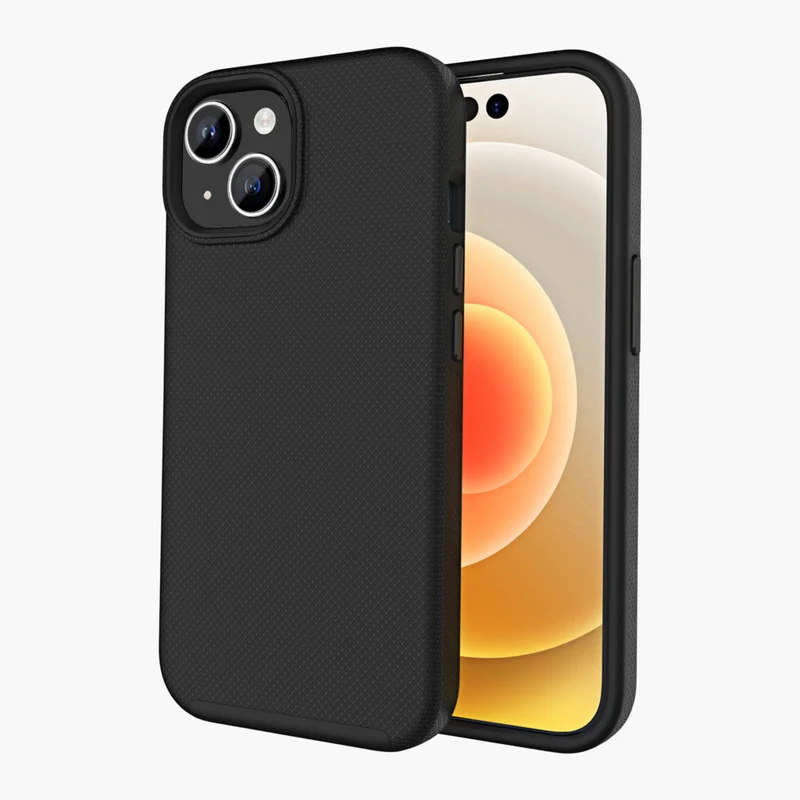 AXS PROTech Dual-Layered Anti-Shock Case with Military-Grade Durability for Apple iPhone 15 Plus - Black