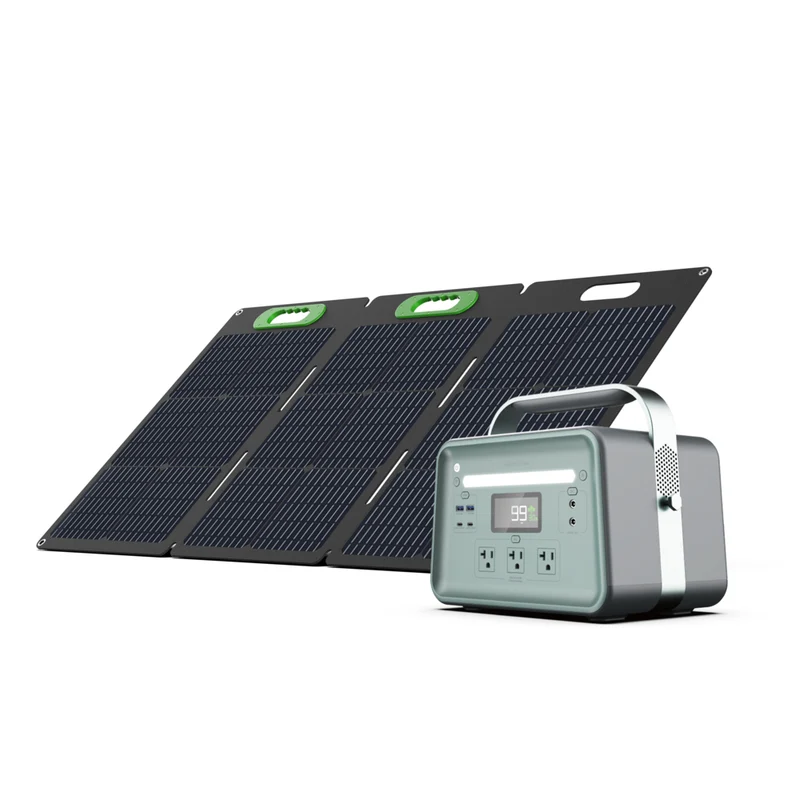 Yoshino - Générateur solaire portable à semi-conducteurs 660 W avec panneau solaire portable 100 W