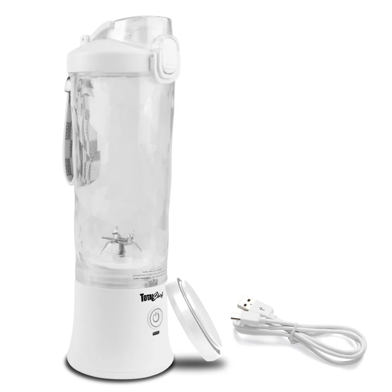 Total Chef - Mélangeur portatif sans fil - 20 oz - Blanc