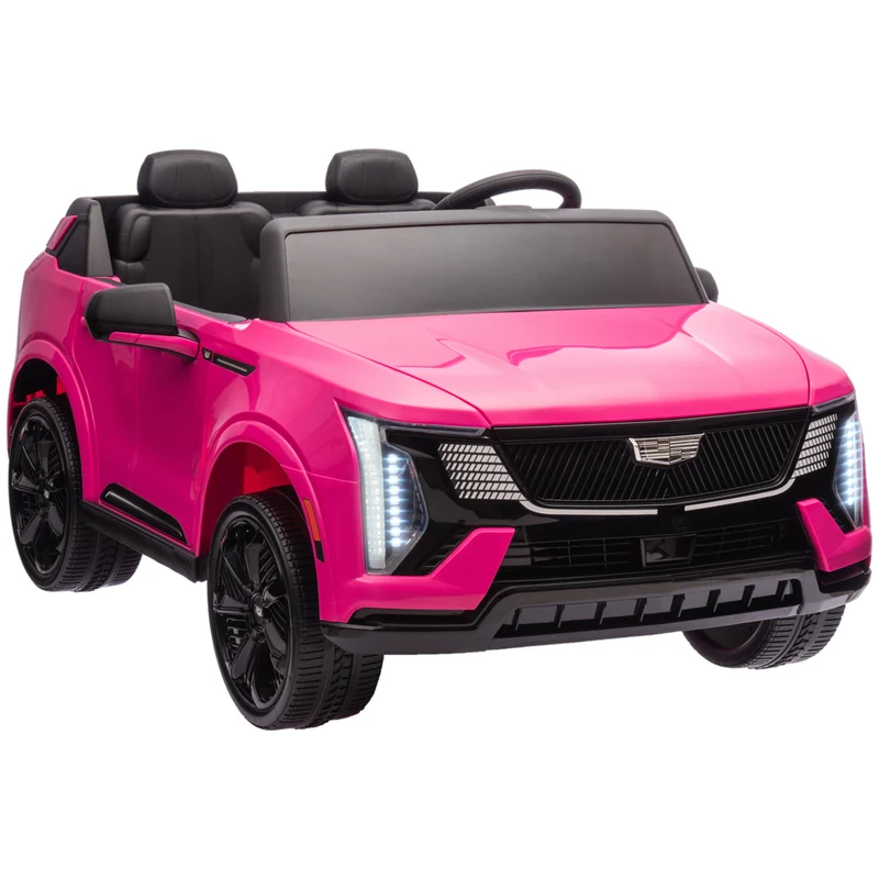 Qaba 2-Seater 12V 10A Ride on RC Car Cadillac Escalade Licensed - Pink
