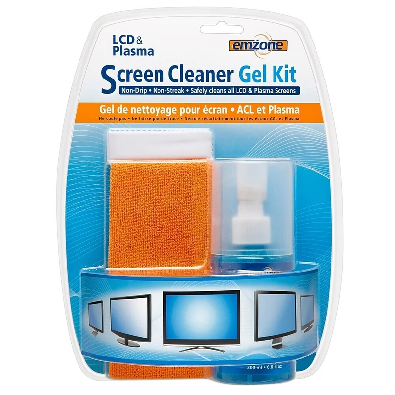 Emzone - Kit de gel nettoyant pour écrans LCD et plasma - Paquet de 12