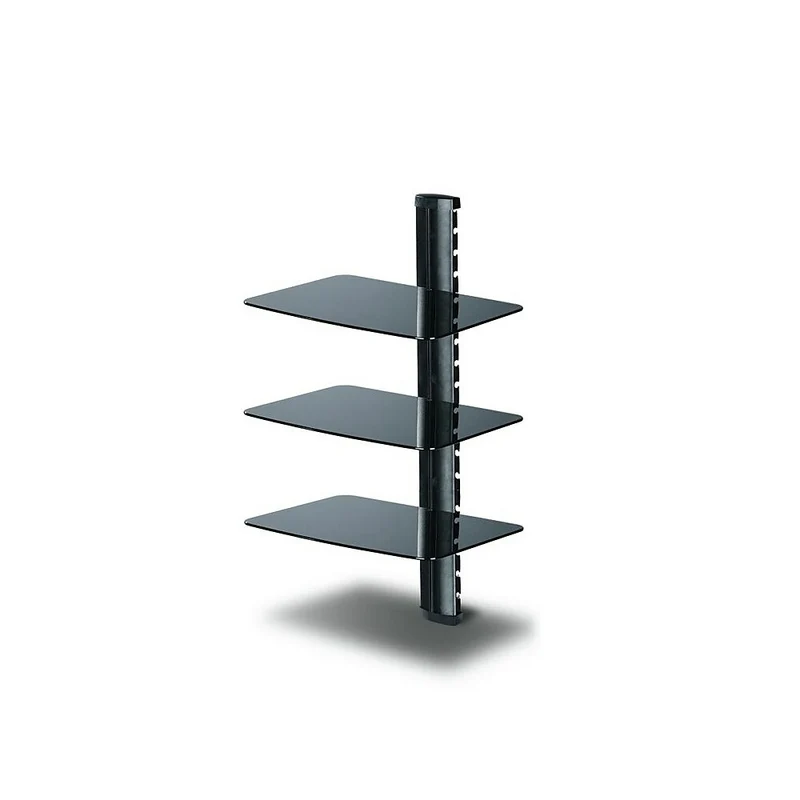 TygerClaw Triple Layer DVD Stand with Black Coloured Glass, (LCD8215BLK)