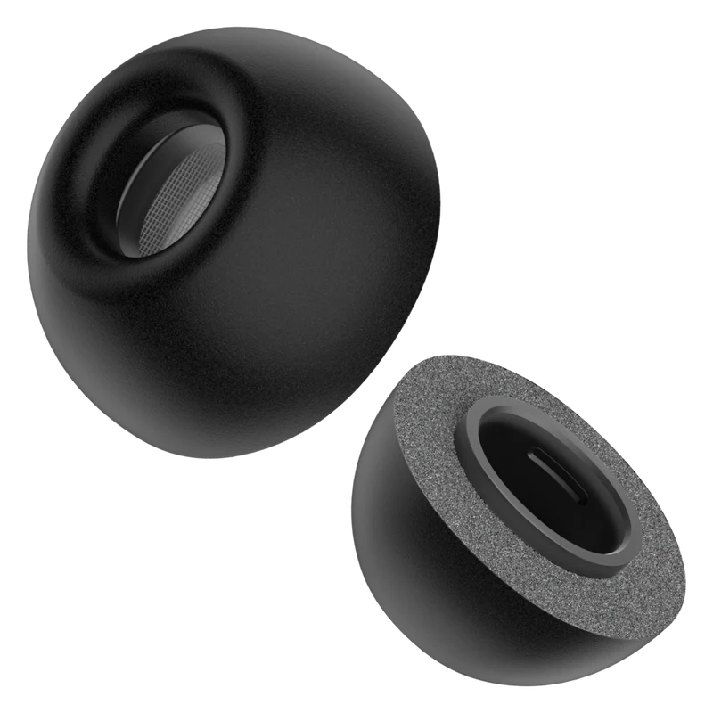 KeyBudz HyperFoam Comfort Series Memory Foam Tips Set For AirPods Pro 3rd Gen - Black