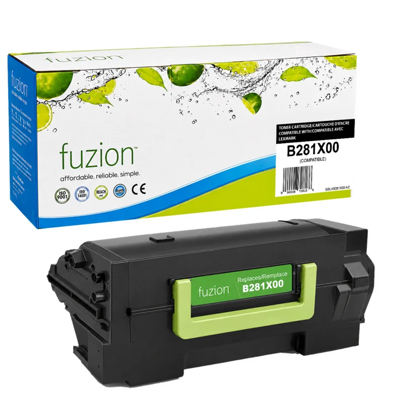 fuzion - Lexmark B281X00 Cartouche de toner compatible - Très Haut Rendement - Noir
