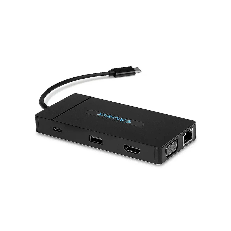 Aluratek - Hub multimédia USB Type-C et lecteur de carte avec HDMI/VGA