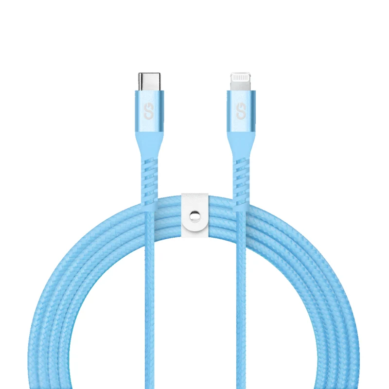 LOGiiX Vibrance Braid 1.2M USB-C to Lightning - Turquoise