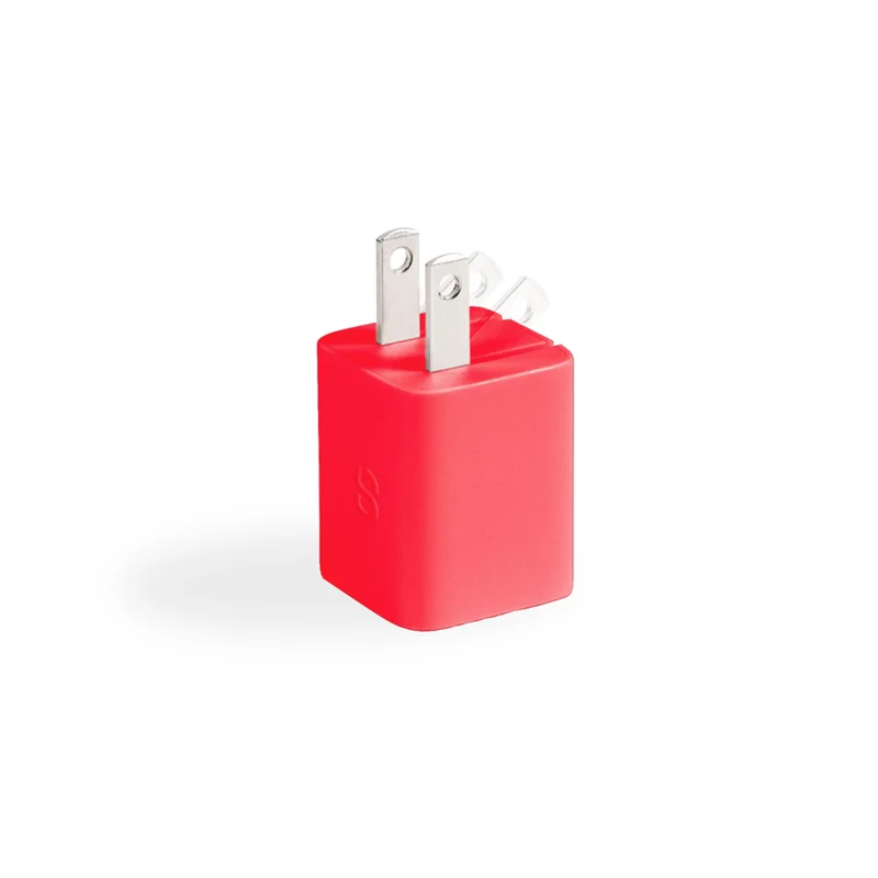 LOGiiX Vibrance Power Cube 20W USB-C Wall Charger - Red