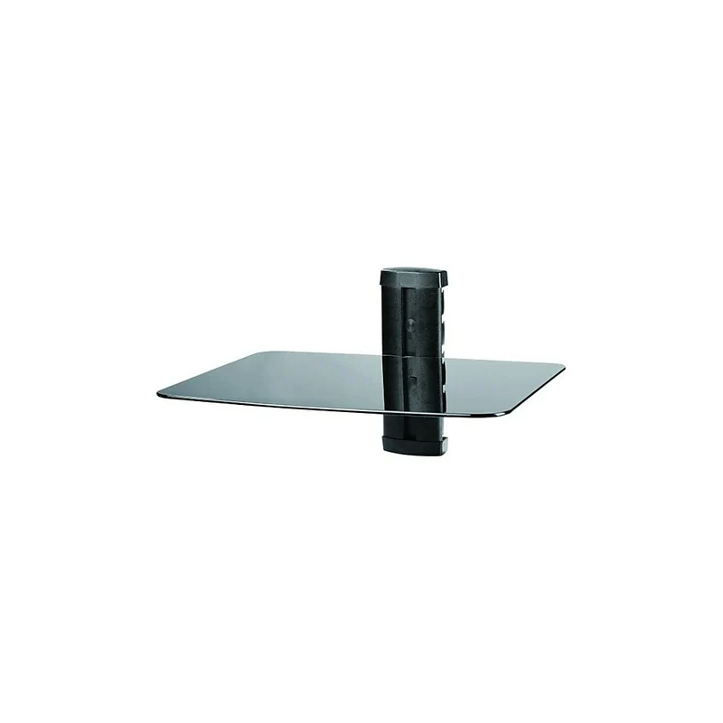 TygerClaw Single Layer DVD Stand with Black Coloured Glass, (LCD8216BLK)