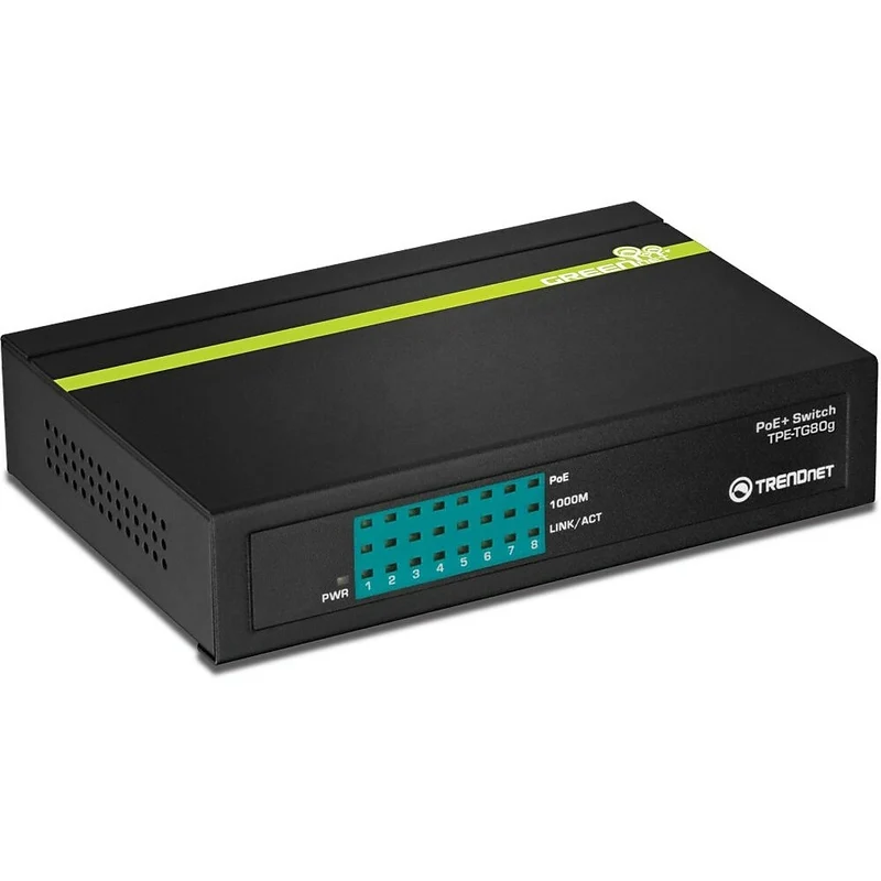 TRENDnet – Commutateur Greennet PoE+, Gigabit à 8 ports (TPE-TG80G)