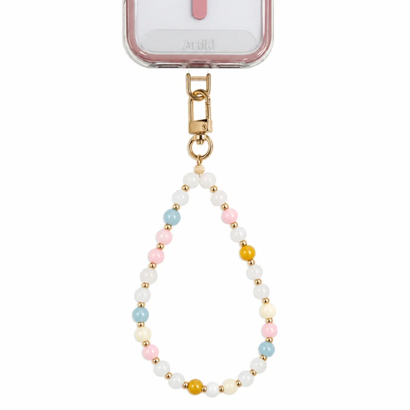 Artikl Crystal Beads Wristlet Phone Strap - Petal River