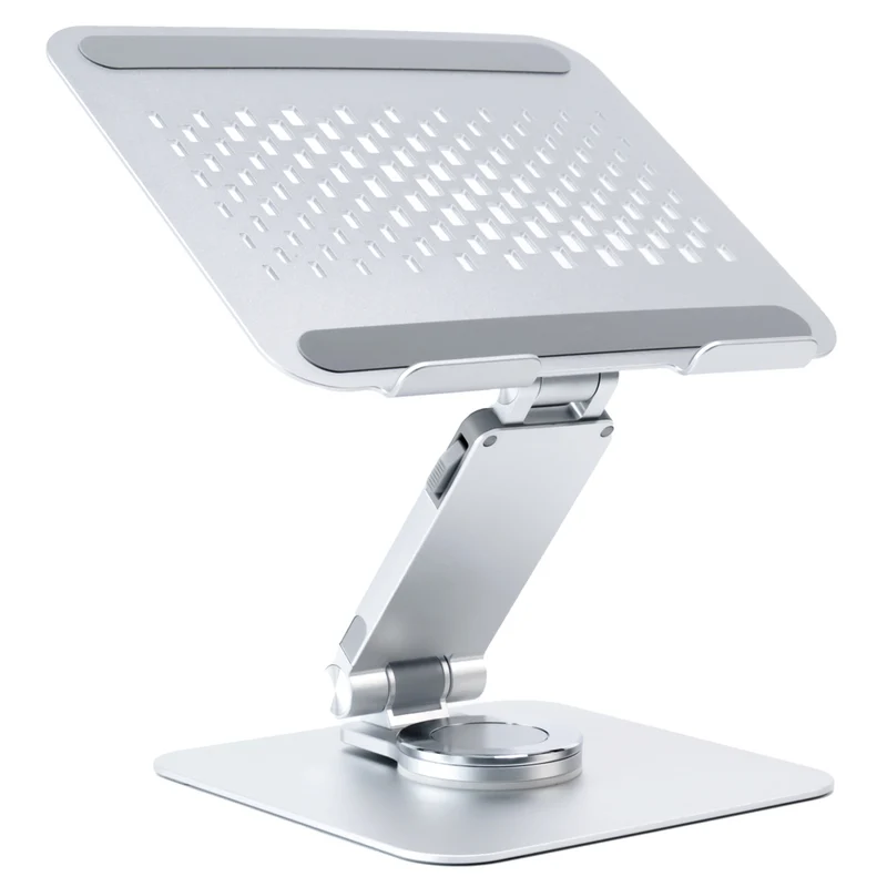 ShoppingAll Ergonomic Height and Angle Adjustable Laptop Stand Riser for Laptop Up to 17" - Silver