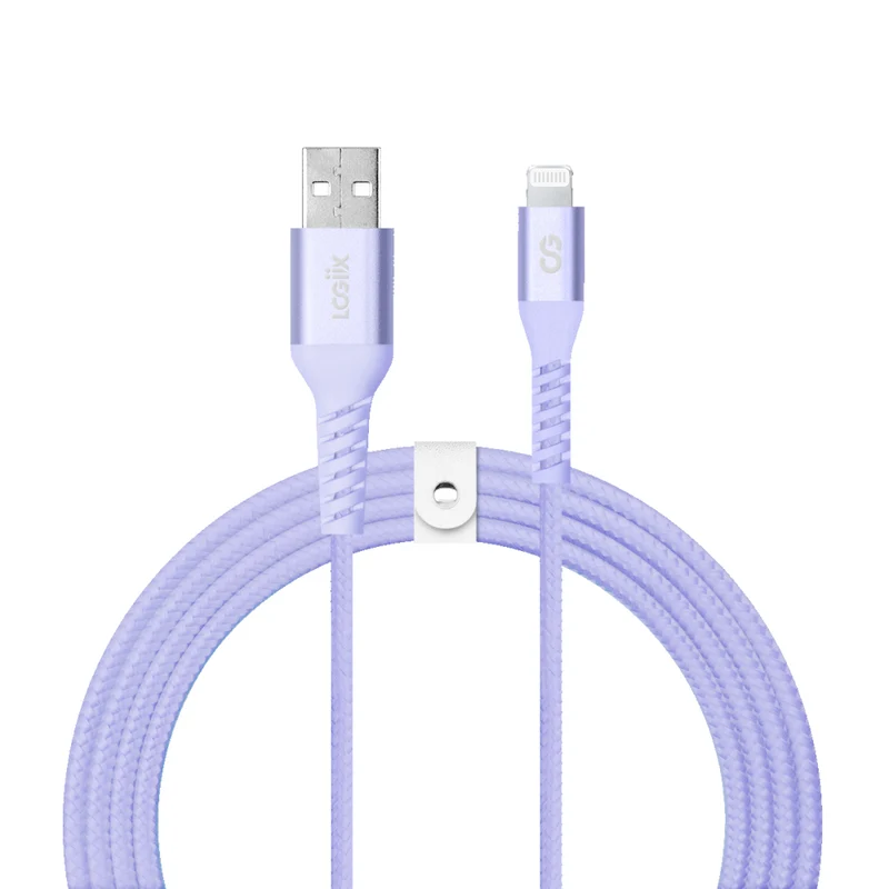 LOGiiX - Vibrance Braid 1,2 M USB-A vers Lightning - Lavande