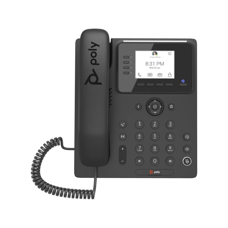 HP - Téléphone IP filaire à montage mural Poly CCX 350 - Noir