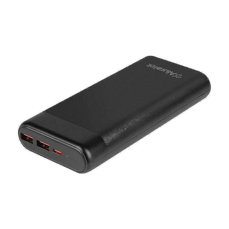 Aluratek 20000mAh Fast Charge Power Bank with USB Type-C