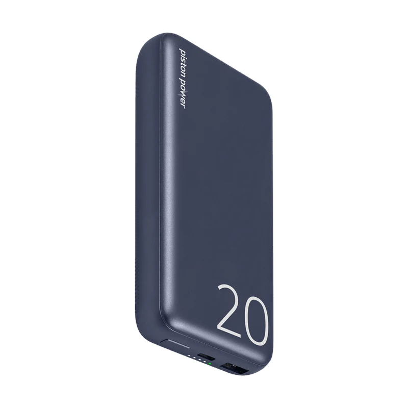 LOGiiX Piston Power 20000 mAh Banque d'alimentation en aluminium - Minuit Bleu