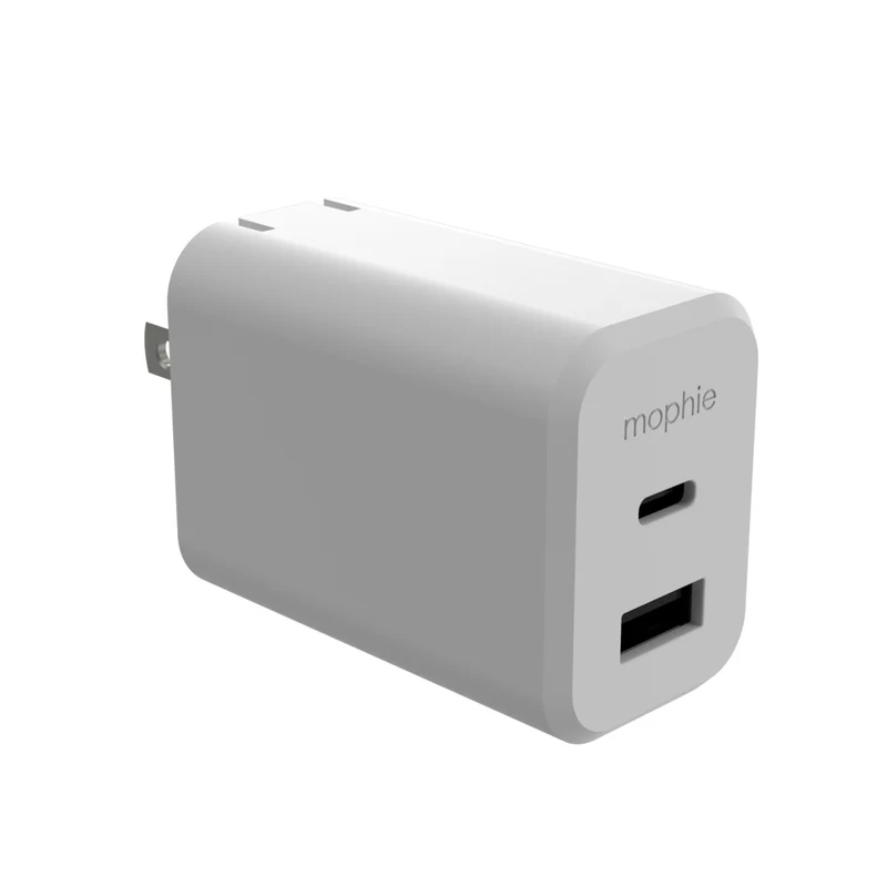 mophie Dual Adapter USB-A & USB-C PD 42W - White