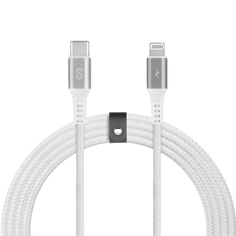 LOGiiX - Piston Connect Braid Eco USB-C vers Lightning - Argent Blanc