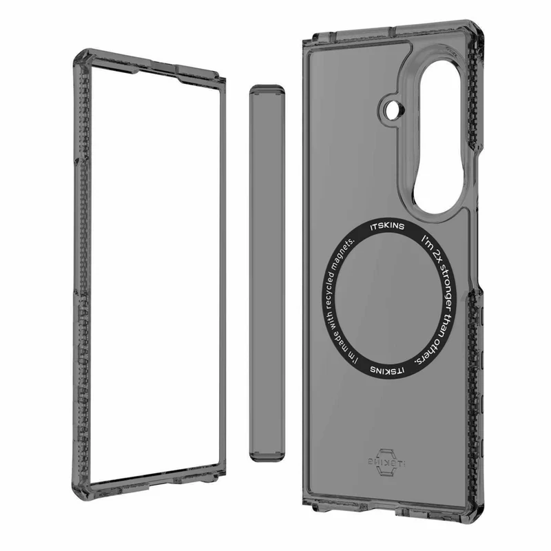 ITSKINS Hybrid_R Hinge Clear with Magnets Case - Galaxy Z Fold 8 Ultra - Smoke