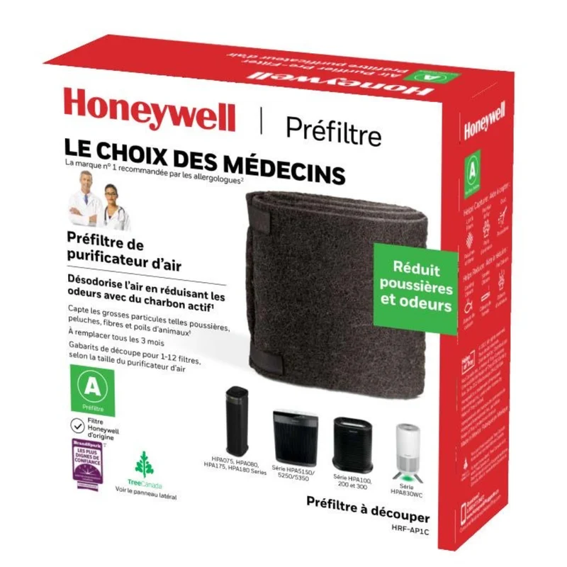 Honeywell - Préfiltre universel de purificateur d’air au carbone