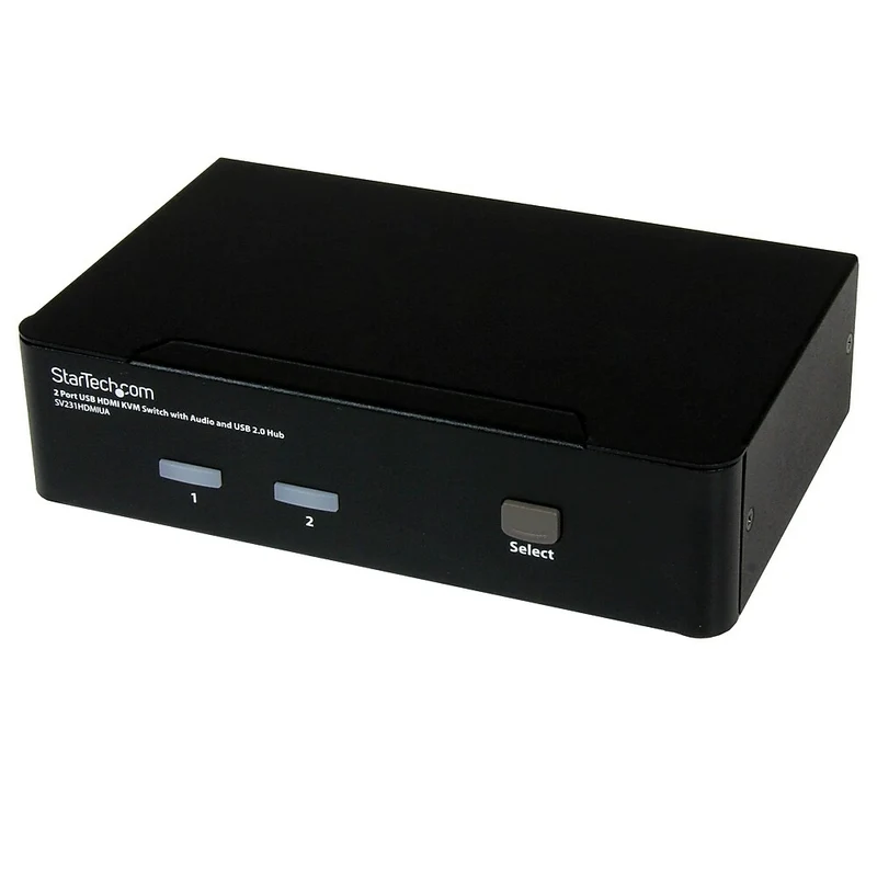 StarTech USB HDMI KVM Switch with Audio and USB 2.0 Hub, 2 Port