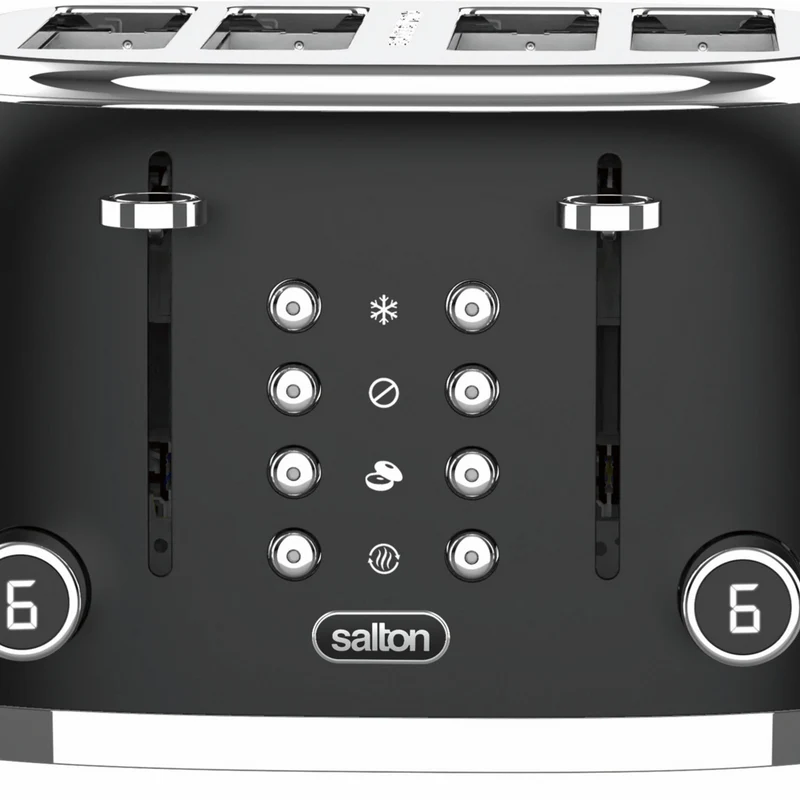 Salton NuRetro Digital 4 Slice Toaster - Midnight Black
