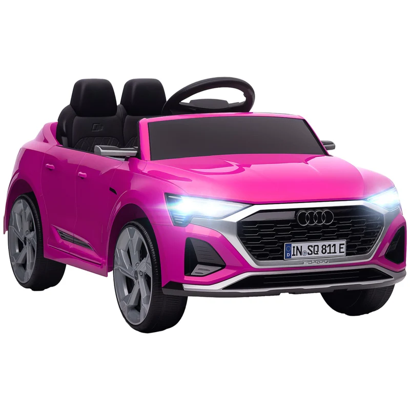 Qaba - Voiture RC électrique Audi Q8 sous licence 12V pour enfants - rose