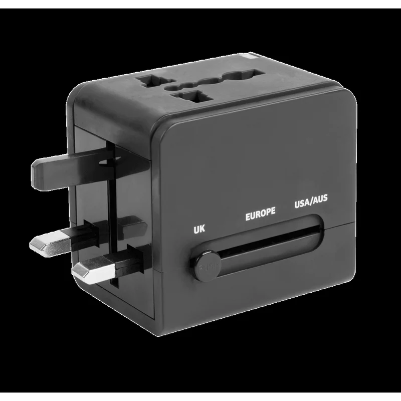LOGiiX - World Traveler Adaptateur de voyage chargeur USB (2023) - Noir