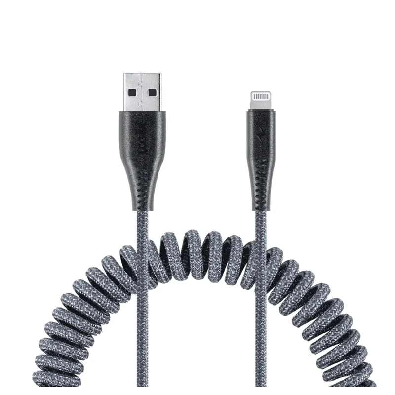 LOGiiX Piston Connect Coil USB-A to Lightning - Grey