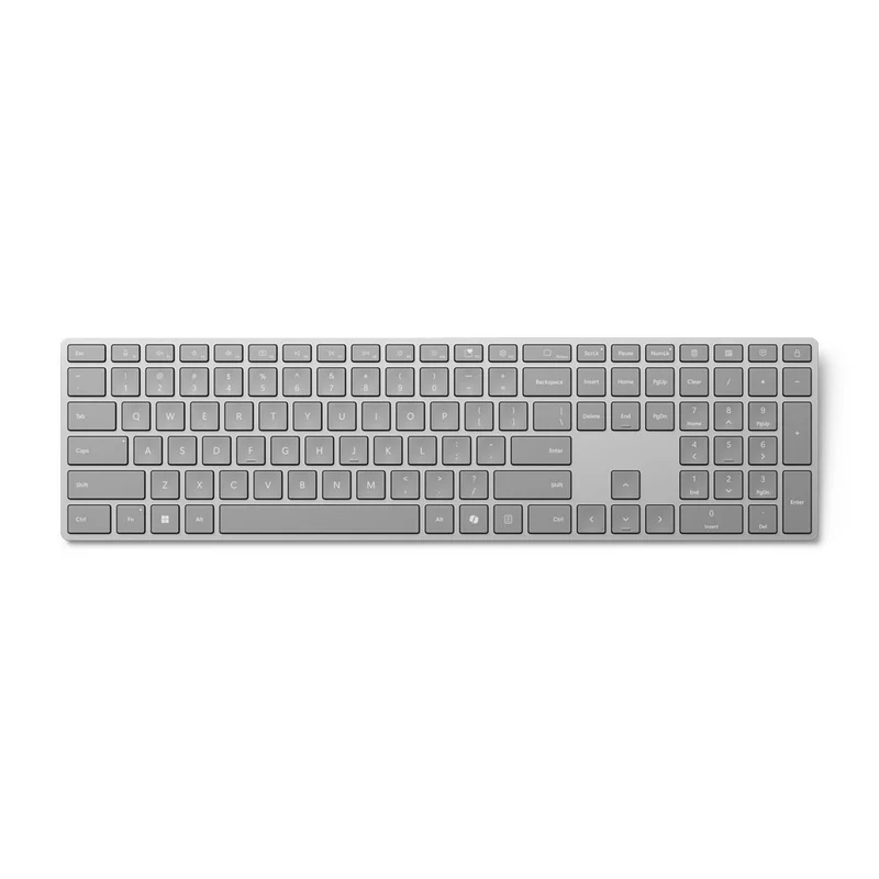 Microsoft - Clavier copilote Bluetooth pleine grandeur Surface Gris commercial Anglais