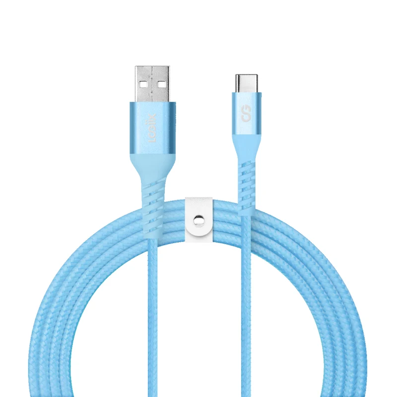 LOGiiX - Vibrance Braid 1,2M USB-A vers USB-C - Turquoise