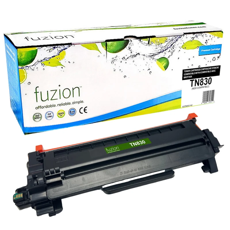 fuzion Brother TN830 (TN830) Compatible Toner Cartridge - Standard Yield - Black