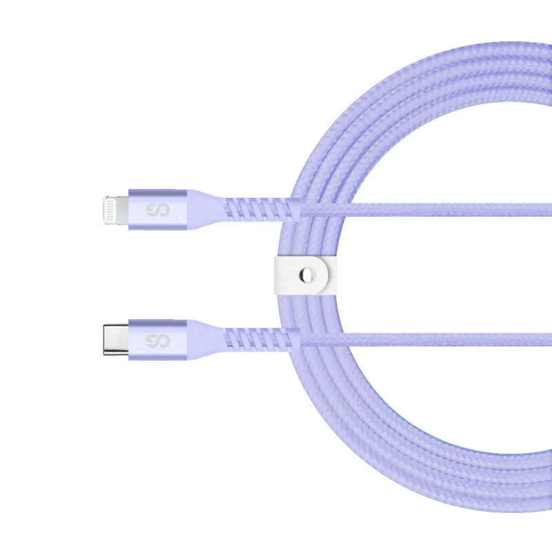 LOGiiX - Vibrance Braid 1,2 M USB-C vers Lightning - Lavande