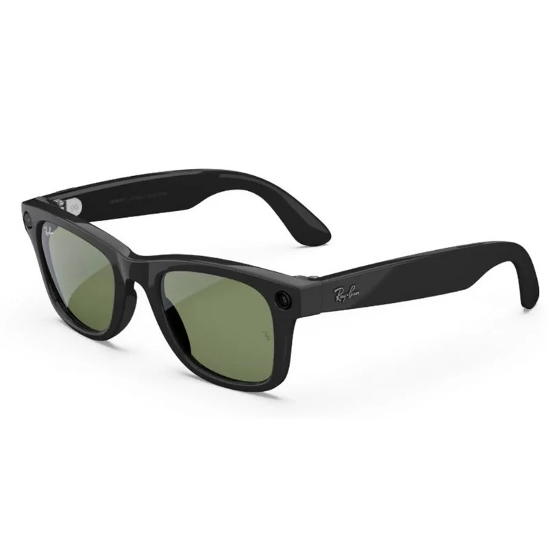 Ray-Ban Meta Wayfarer (Gen 2) Smart Glasses - Shiny Black/Green lenses