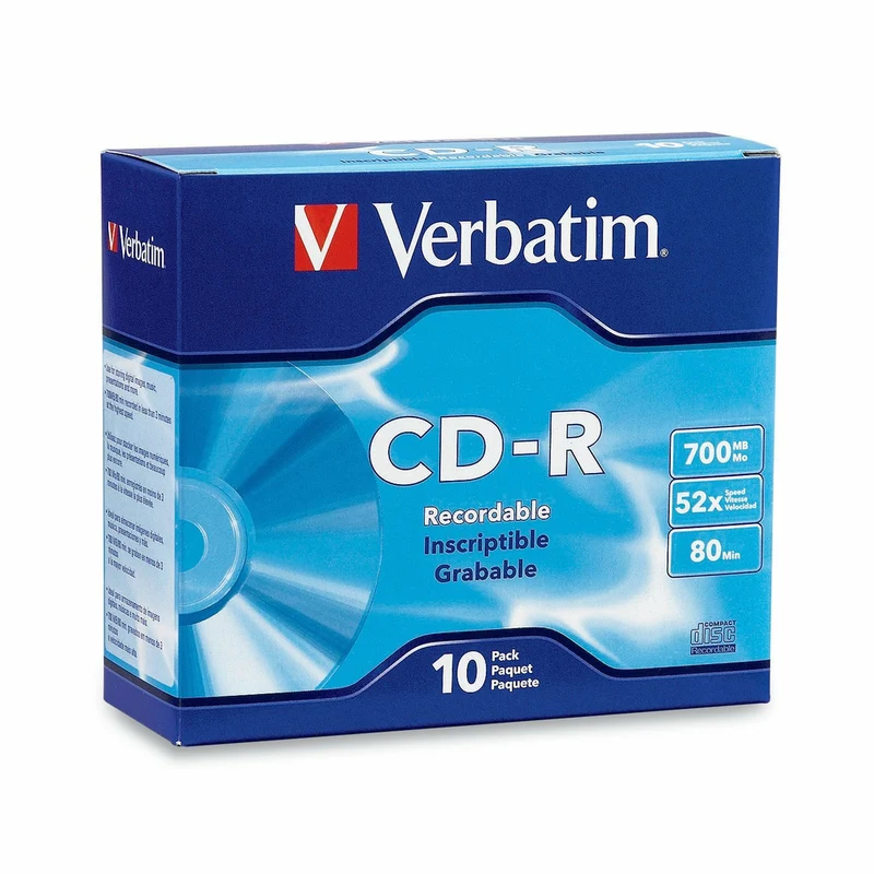 Verbatim - CD-R 700 Mo 52X surface avec identification de la marque - paquet de 10