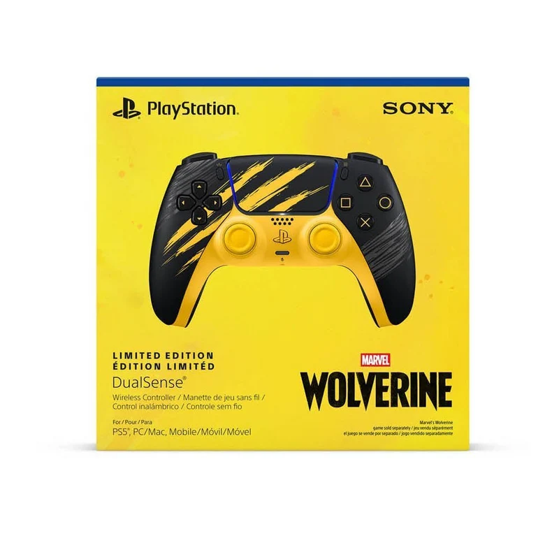 PlayStation - Manette de jeu sans fil DualSense - Édition limitée Marvels Wolverine Jaune combattant