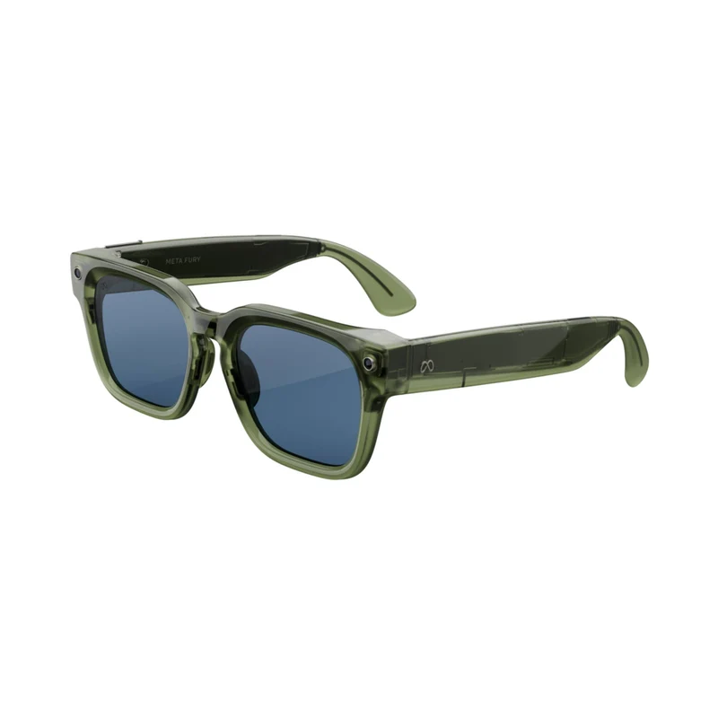 Meta Fury AI Glasses - Racing Green/Light Blue Atlantic Lenses