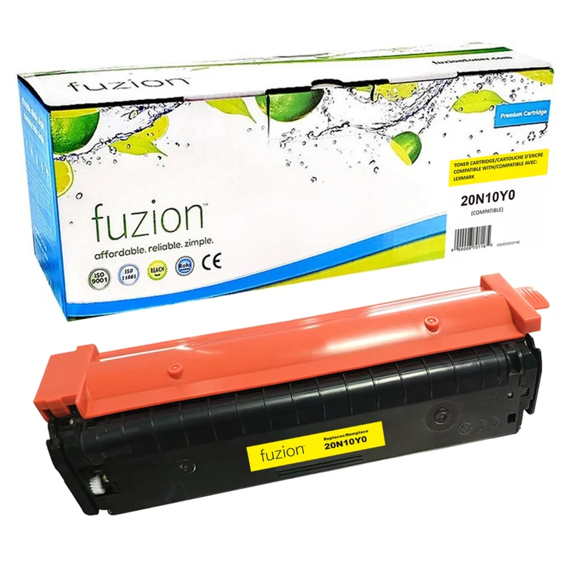 fuzion - Lexmark C331 (20N10Y0) Cartouche de toner compatible - Rendement standard - Jaune