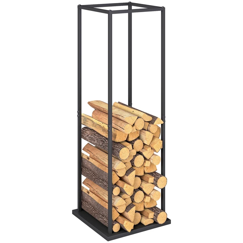 Outsunny Firewood Rack Outdoor - Heavy Duty Log Holder