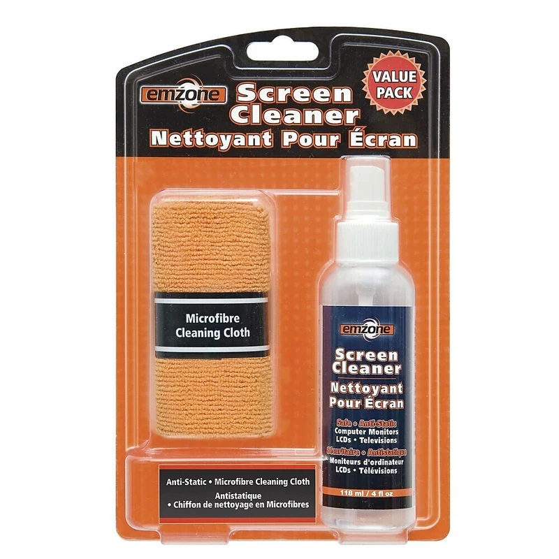 Emzone Screen Cleaner & Microfibre Cloth Value Pack - 12 Pack