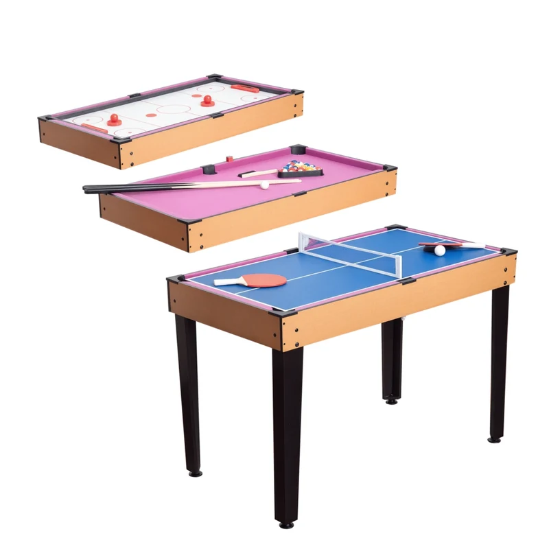 Soozier - Jeu De Mini Table 3 En 1 Multi-Usage Tennis De Table Billard Air Hockey